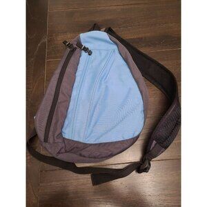 EDDIE BAUER Sling Crossbody Hiking  Shoulder Bag Stowaway Grey Blue